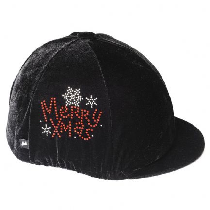 Carrots Black Velvet Sparkly Xmas Over The Peak Hat Cover