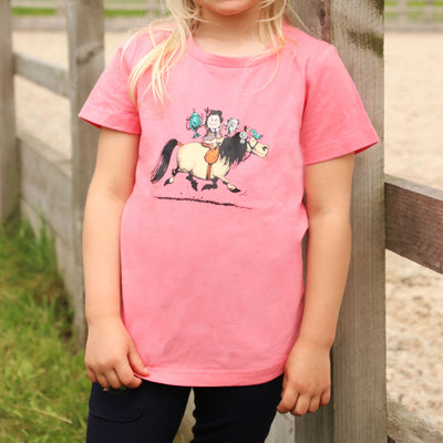 Hy Equestrian Thelwell Collection Children's Badge T-Shirt