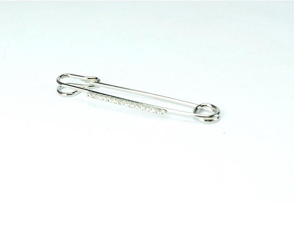 ShowQuest Silver Swarovski Crystal Strip Stock Pin